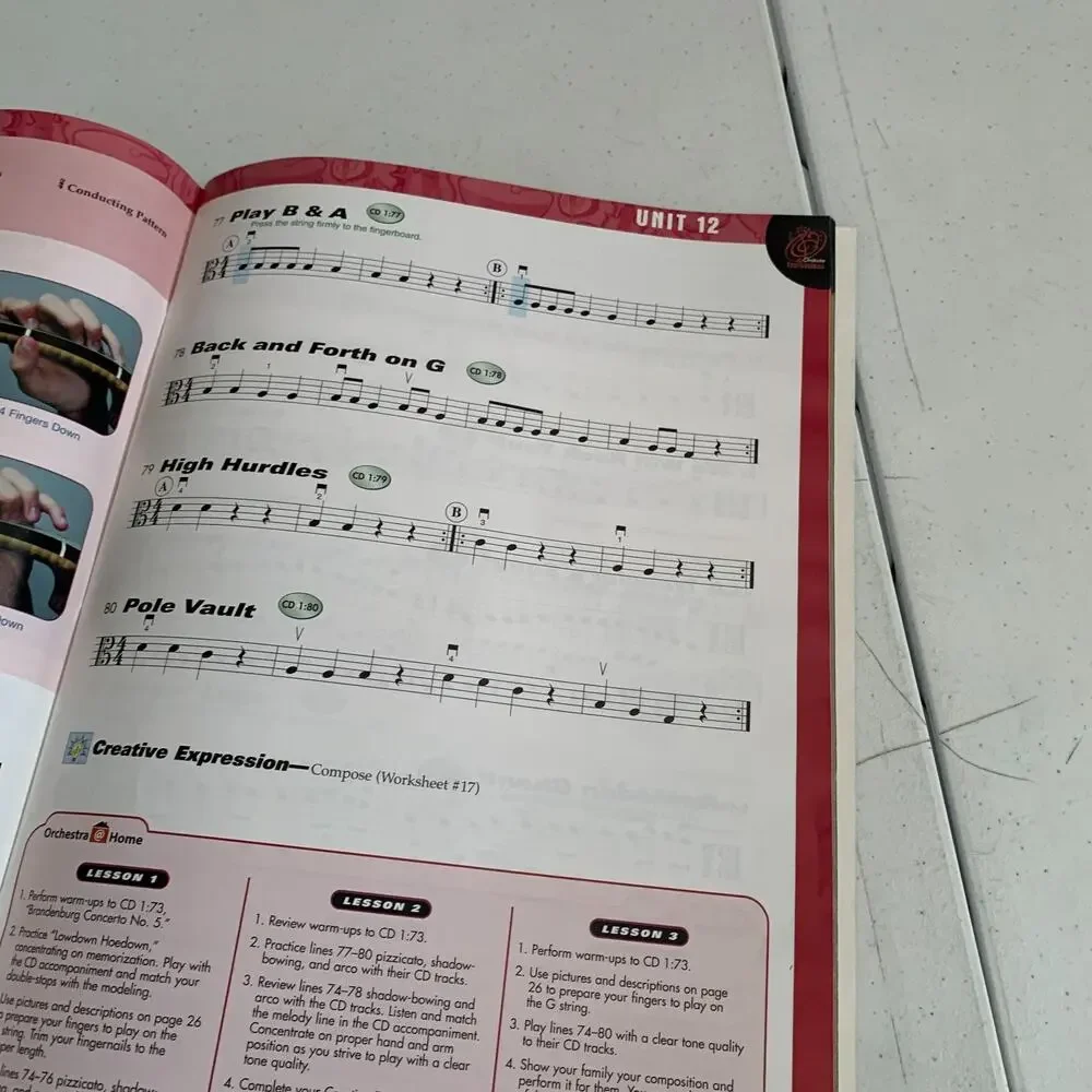 Orchestra Expressions, Book 1,2 Student Edition: Violin, Lot Of 2 Book Audio CD